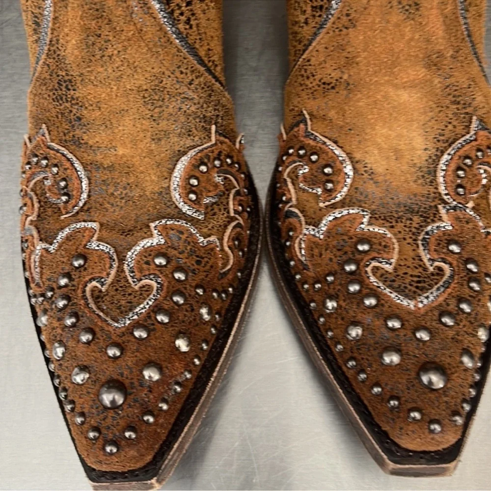 Old Gringo “Ilona short boots” in studded rust leather - Picture 2 of 10